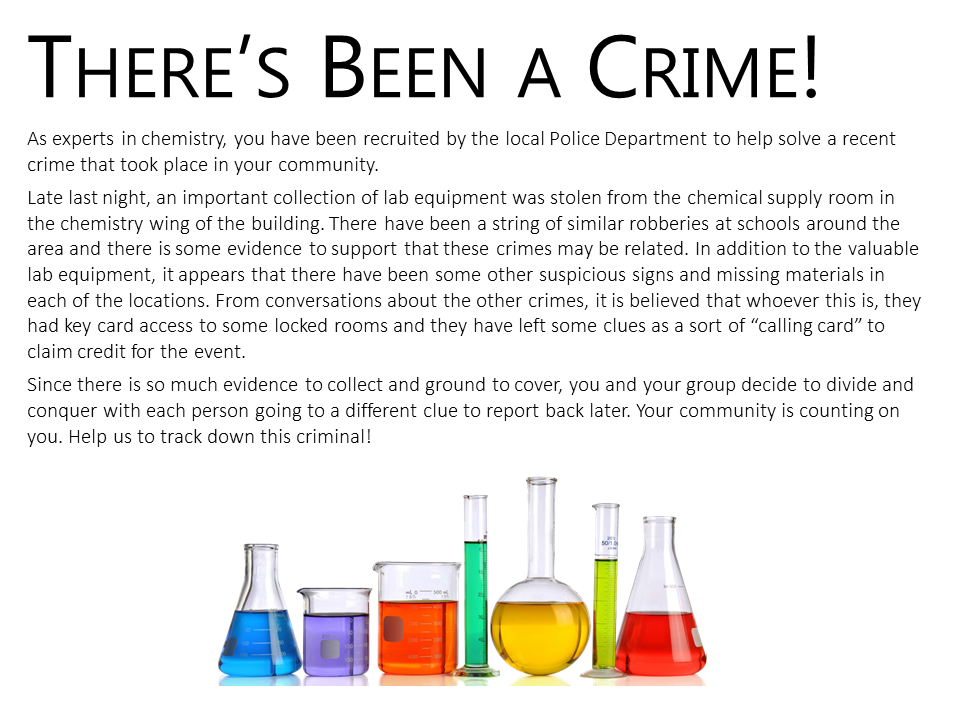 Can you solve the crime before the experts do? Thank you to