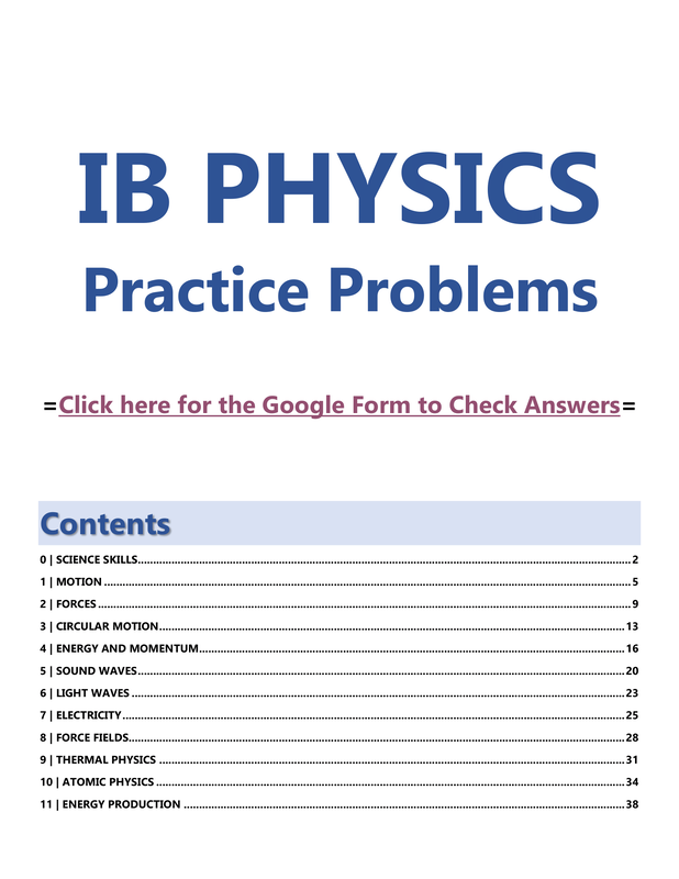 ib physics extended essay topics