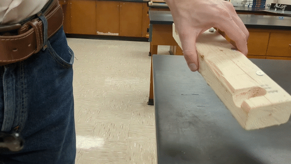 Animation of mounting baseboard with C-clamps