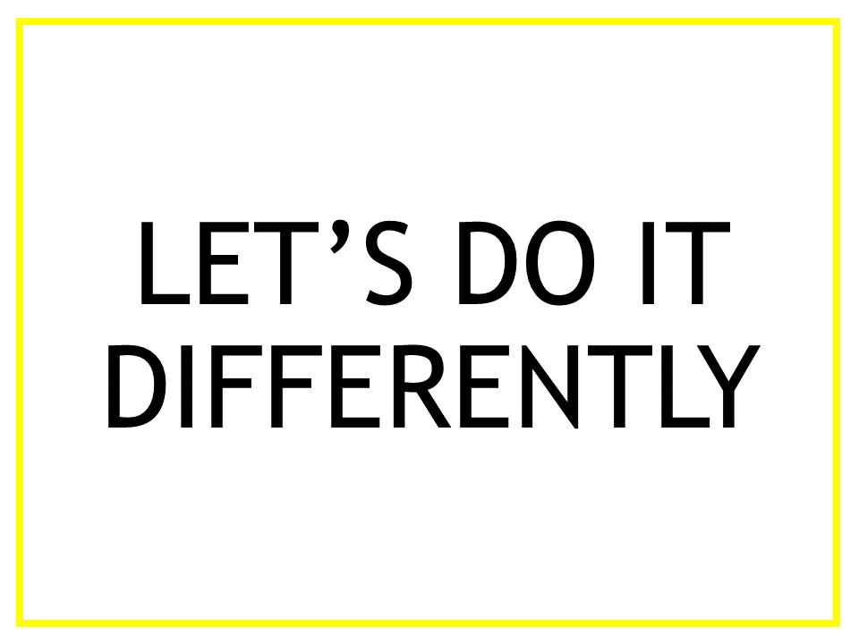 Yellow - Let's do it Differently